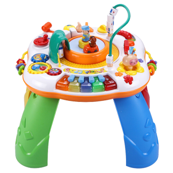 谷雨游戏桌儿童多功能学习桌婴儿宝宝玩具新生儿礼物8866 谷雨和谐号游戏桌（自备电池版）