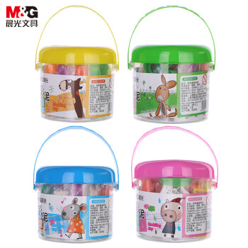 晨光(M&G)文具12色桶装彩泥  爱心桶装可爱卡通 儿童手工DIY玩具 橡皮泥套装 包装颜色随机 AKE04029