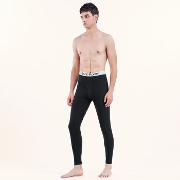 ClleanKoam 保暖裤男士冬天加厚内穿百搭修身保暖打底秋裤 C黑色K XL(适合130-160斤)