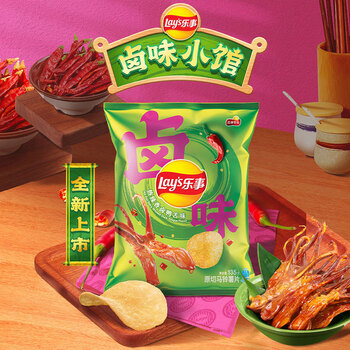 Lay's 乐事 薯片热辣香卤鸭舌味135克 休闲零食食品类商品-全利兔-实时优惠快报
