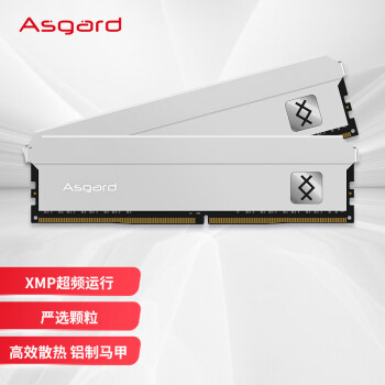 阿斯加特（Asgard）16GB(8Gx2)套装 DDR4 3600 台式机内存条 弗雷系列-钛银甲
