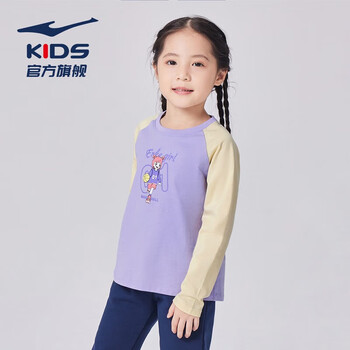 ERKE 鸿星尔克 童装女中小童t恤纯棉母婴玩具类商品-全利兔-实时优惠快报