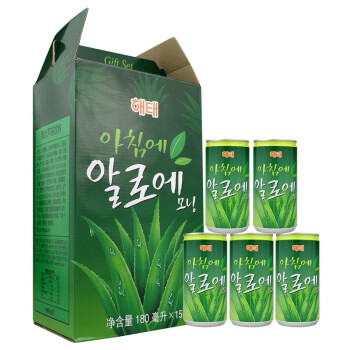 韩国进口 海太芦荟汁180mlx15瓶整盒 进口冲饮果味饮料