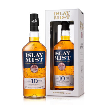 秘斯特进口洋酒艾雷之雾秘斯特10年苏格兰泥煤味调和威士忌islay mist 艾雷之雾10年（纸盒装）