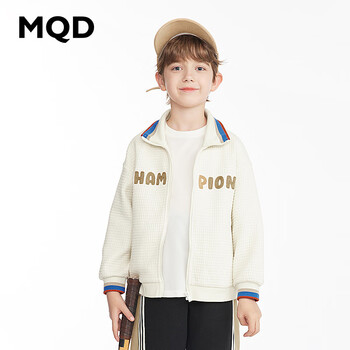MQD 马骑顿 男童polo领宽松开衫 松绿/米白母婴玩具类商品-全利兔-实时优惠快报