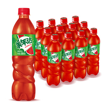 pepsi 百事 可乐 美年达可乐 Mirinda 冰镇西瓜味 汽水 碳酸饮料 500ml*12瓶 整箱食品类商品-全利兔-实时优惠快报