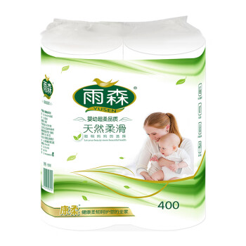 雨森（YUSEN）妇婴长卷卫生纸月子纸可湿水干湿两用纸巾200g*2卷/提