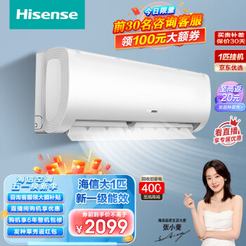 海信（Hisense）空调挂机 柔风感 智能变频自清洁一键防直吹冷暖卧室壁挂式自然风新一级 【大一匹】KFR-26GW/E370-X1