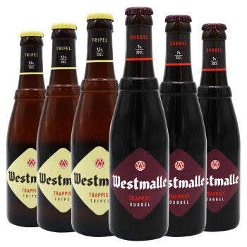 AW WESTMALLE西麦尔双料/三料啤酒组合330ml*6瓶  修道院精酿 比利时进口