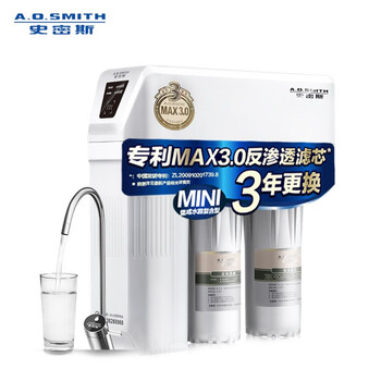 史密斯(A.O.SMITH)家用净水器1200M 1.2升/分钟 标配专利智能滤芯更换提示龙头 低废水即滤反渗透净水机