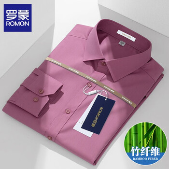 ROMON 罗蒙 男士春秋季竹纤维长袖衬衫服饰鞋包类商品-全利兔-实时优惠快报
