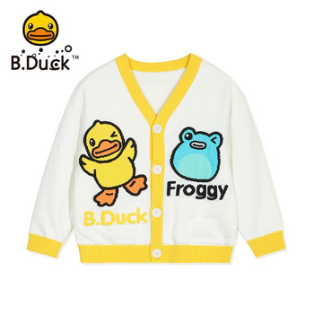 B.Duck 小黄鸭 加绒儿童开衫毛衣母婴玩具类商品-全利兔-实时优惠快报