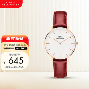 Daniel Wellington 女士石英表 DW00100265全利兔-实时优惠快报