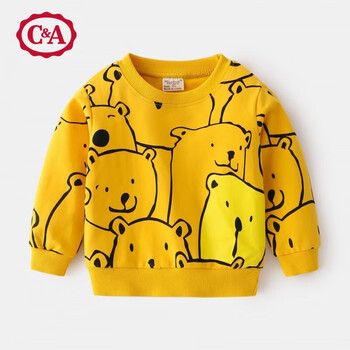 C&A 西雅衣家 儿童小熊撞色纯棉卫衣母婴玩具类商品-全利兔-实时优惠快报