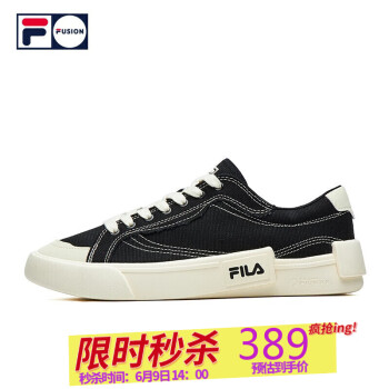 FILA FUSION斐乐潮牌FILAFUSIFILA FUSION斐乐潮牌男子板鞋2021滑板运动休闲帆布鞋ONT12M125107E黑42