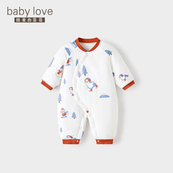babylove 娃爱的蓓蓓 婴儿连体衣秋冬男女宝宝棉服新生儿哈衣夹棉加厚保暖衣服 冬日运动会母婴玩具类商品-全利兔-实时优惠快报