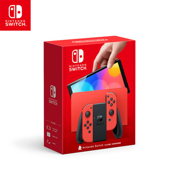 Nintendo 任天堂 Switch NS掌上游戏机 OLED主机 港版 马力欧限定主机数码类商品-全利兔-实时优惠快报