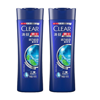 清扬（CLEAR）洗发水100g*2瓶美妆个护类商品-全利兔-实时优惠快报