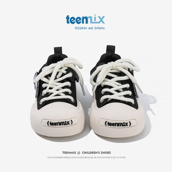 TEENMIX 天美意 2023秋季新款小孩时尚透气帆布鞋女童休闲鞋母婴玩具类商品-全利兔-实时优惠快报
