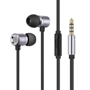 纽曼 （Newmine） MX660金属入耳式有线音乐手机耳机线控耳机3.5mm适用于苹果安卓电脑平板 铁灰色