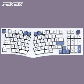 FeisKeyBor FEKER Alice98有线RGB热插拔人体工程学机械键盘（预售最晚9月18日发货） ALlice98白蓝色汉白玉轴数码类商品-全利兔-实时优惠快报