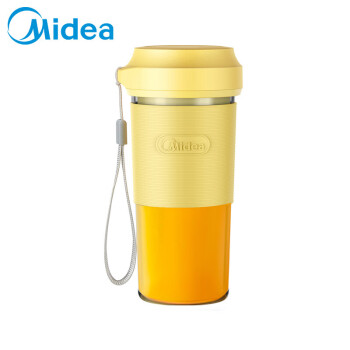 美的 （Midea ）榨汁机便携式随行杯快速料理机小巧轻便果汁机搅拌机LZ110  黄色