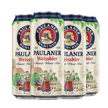 保拉纳/柏龙（PAULANER）小麦啤酒 500ml*4罐 组合装 德国进口