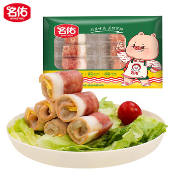 MINGYOU 名佑 芝士虾滑培根卷 200g 早餐加热即食 速食冷冻半成品食品类商品-全利兔-实时优惠快报