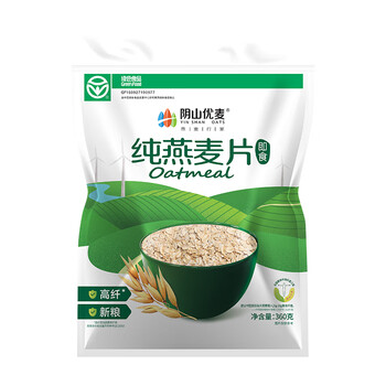 概率券: 阴山优麦 冲饮纯燕麦片 360g/袋食品类商品-全利兔-实时优惠快报