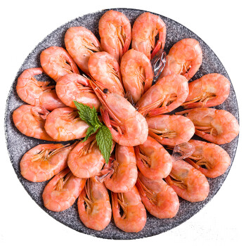 鲜京采 熟冻加拿大北极甜虾1.5kg/盒 90-120只/kg MSC认证 即食 海鲜