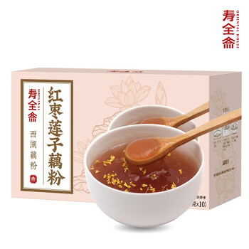 寿全斋 西湖藕粉 红枣莲子藕粉营养早餐代餐粉 300g/盒 1盒装-全利兔