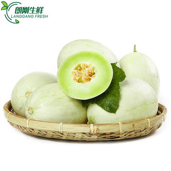 花音谷网红冰淇淋玉菇甜瓜新鲜当季水果玉茹蜜小香瓜 整箱9斤装 心选玉菇甜瓜9斤