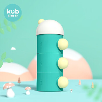 可优比（KUB）奶粉盒便携外出装奶粉便携盒迷你奶粉分装分隔盒婴儿奶粉格雀湖绿150g