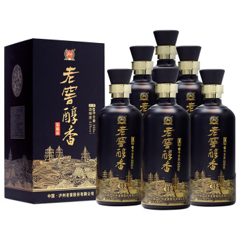 泸州老窖 老窖醇香 鉴藏装 白酒 52度 500ml*6瓶 整箱装