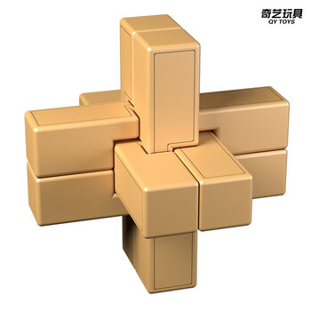 奇艺孔明锁系列孔明锁鲁班锁球解锁6块版六块装12岁9根九根十二根孔明