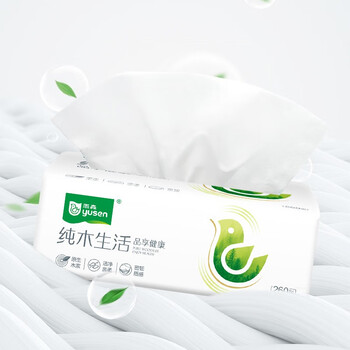yusen 雨森 纯木生活抽纸 5层52抽6包日用百货类商品-全利兔-实时优惠快报