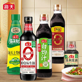 海天 生抽500m+上等蚝油260+精制料酒800+白醋450+拌饭酱20全利兔-实时优惠快报