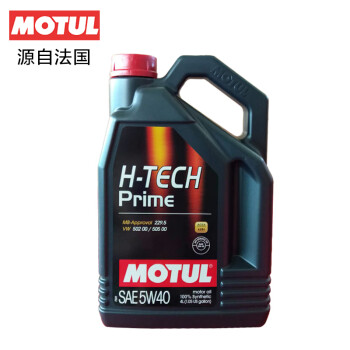 摩特（MOTUL）H-TECH Prime 全合成机油润滑油 5W-40 A3/B4 SN级 4L 汽车用品