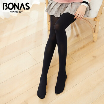 BONAS 宝娜斯 天鹅绒连裤袜 黑色2条服饰鞋包类商品-全利兔-实时优惠快报
