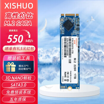 XISHUO 悉硕 256G M.2 SATA协议 2280 NGFF SSD固态硬盘数码类商品-全利兔-实时优惠快报