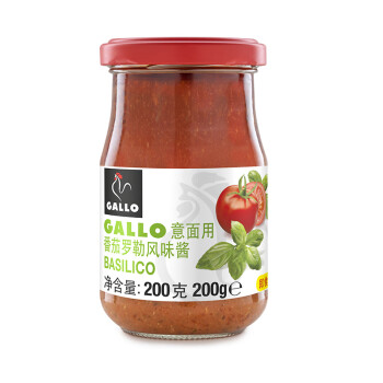 西班牙进口 GALLO番茄罗勒风味意粉酱200g　意大利面酱调味酱