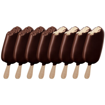Bulla 脆皮雪糕 香草巧克力口味 澳大利亚原装进口网红冰淇淋雪糕 脆皮冰激凌冷饮 香草味4支+巧克力味4只
