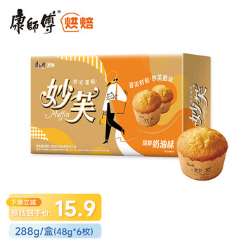 康师傅 妙芙 欧式蛋糕 奶油味 288g全利兔-实时优惠快报