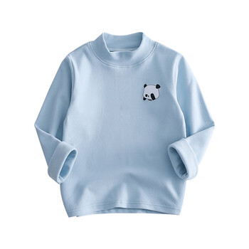 棉花堂 cottontown）儿童德绒半高领打底衫 蓝色 110cm母婴玩具类商品-全利兔-实时优惠快报