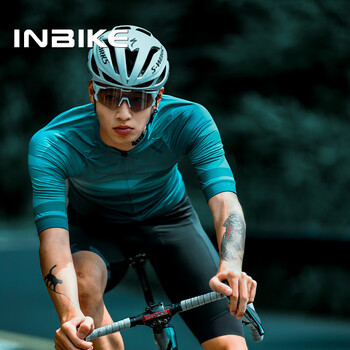 京东PLUS：INBIKE 英派 骑行服男自行车短袖套夏季上衣公路车山地车衣服几何绿 XL运动户外类商品-全利兔-实时优惠快报