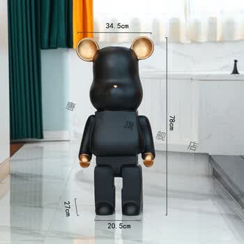 北欧卡通网红暴力熊大型号公仔存钱罐只进不出手办家客厅摆件装饰大号