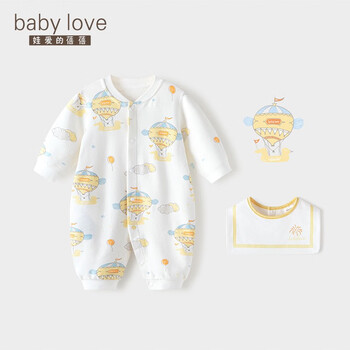 babylove 娃爱的蓓蓓 婴儿连体衣春秋长袖纯棉宝宝哈衣爬服超萌新生儿衣服秋装母婴玩具类商品-全利兔-实时优惠快报
