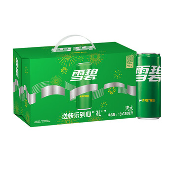 概率券、限地区：可口可乐 雪碧?sprite 柠檬味汽水?碳酸饮料?330ml*15摩登罐? 礼盒装食品类商品-全利兔-实时优惠快报