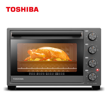 东芝(TOSHIBA)家用烤箱 发酵功能 智能电烤箱 烧烤烘焙 上下管独立控温D1-32A1 32升