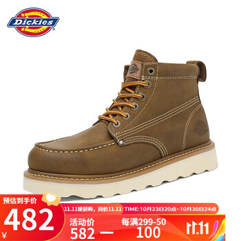 Dickies 帝客 男士马丁靴时尚百搭男靴子英伦风简约工装靴 深卡其 40服饰鞋包类商品-全利兔-实时优惠快报